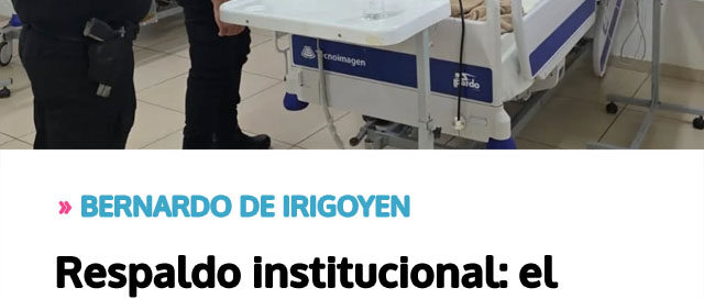 Respaldo institucional: el Subjefe de Policía acompañó al efectivo herido y a su familia tras un procedimiento