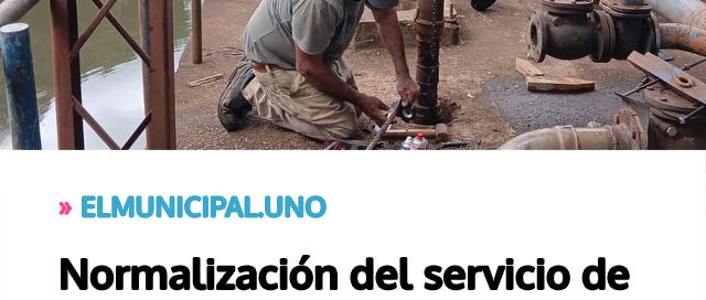 Normalización del servicio de agua potable tras la reparación del sistema de bombeo
