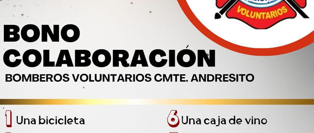 Andresito: Bomberos Voluntarios lanzan bono colaboración para fortalecer el servicio a la comunidad