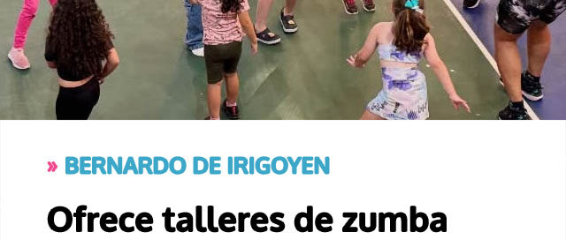 Ofrece talleres de zumba y danzas brasileras en el Polideportivo municipal