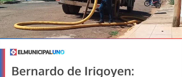 Bernardo de Irigoyen: recuerdan que está disponible el servicio de camión atmosférico
