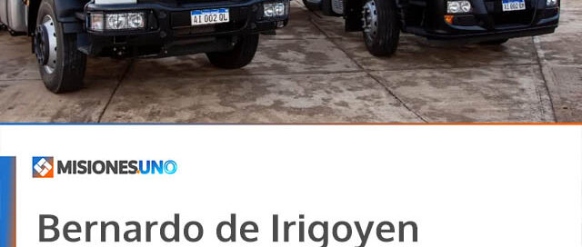 Bernardo de Irigoyen incorporó dos camiones 0 km y nuevos vehículos al parque vial municipal