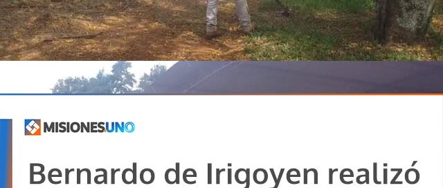 Bernardo de Irigoyen realizó operativos de limpieza en establecimientos educativos