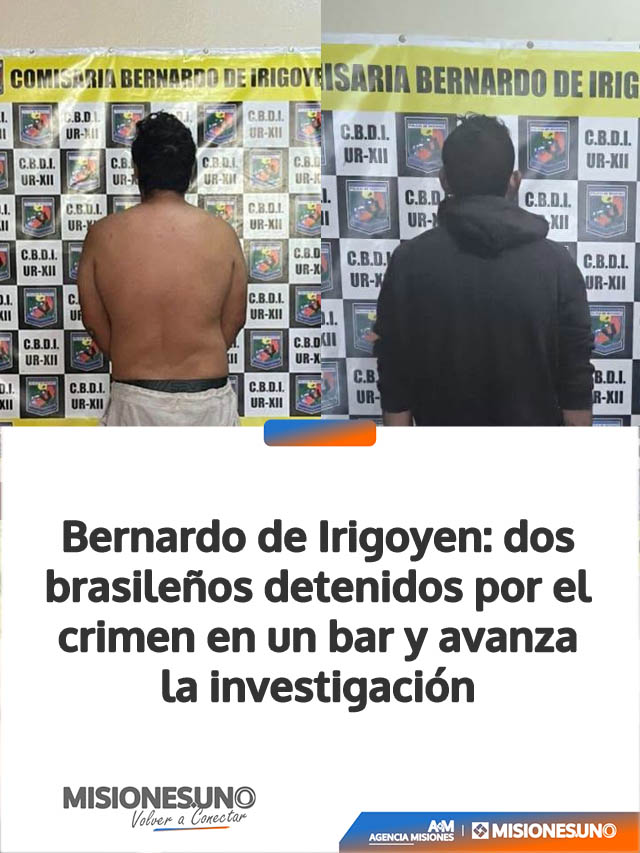 Bernardo de Irigoyen: dos brasileños detenidos por el crimen en un bar y avanza la investigación