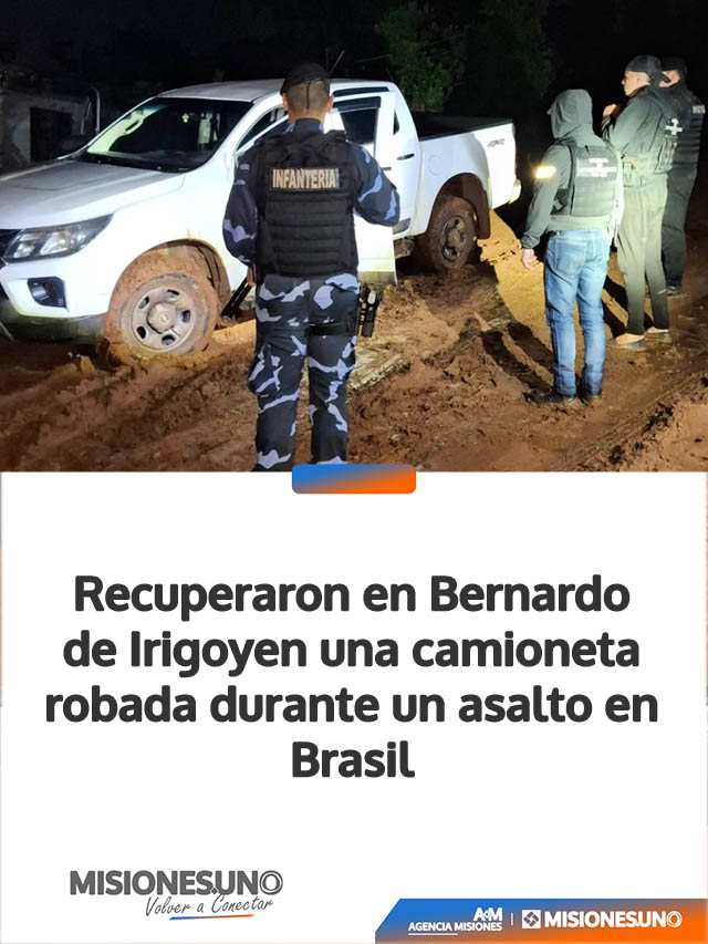 Recuperaron en Bernardo de Irigoyen una camioneta robada durante un asalto en Brasil